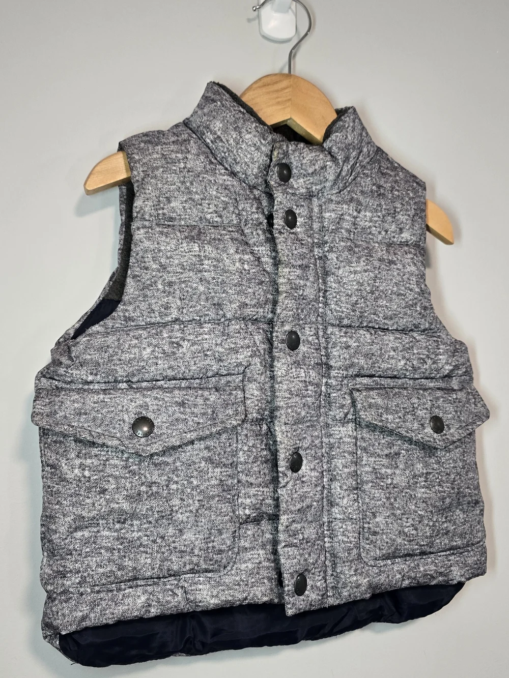 GAP Gray Quilted Puffer Vest